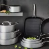 Frigideiras-CASA Kastrol Frigideira Prateado