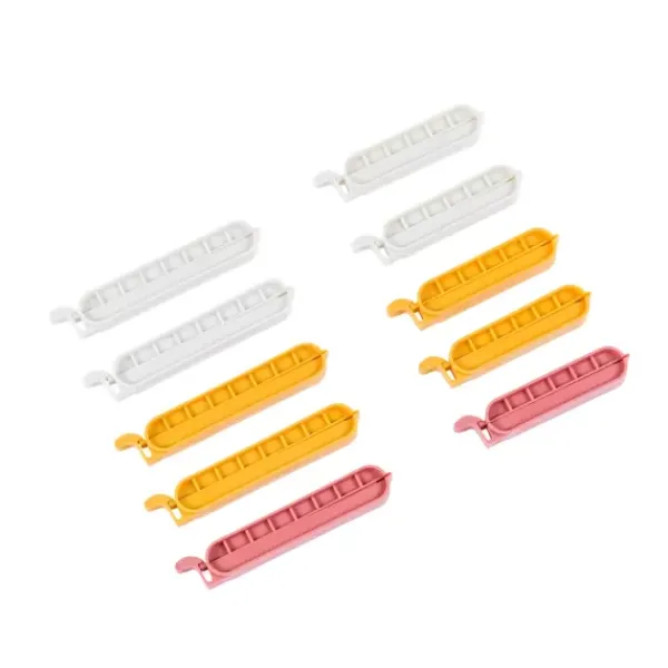 Acessórios De Cozinha-CASA Klipper Clipes Conjunto De 10 Mistura De Cores Cinzento, Amarelo Escuro, Terracota