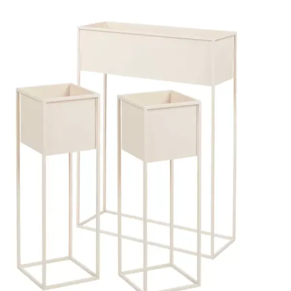 Vasos Em P-CASA Largo Vaso Creme Bege