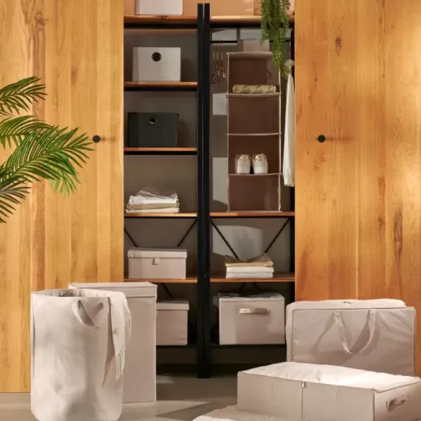 Cestos Para Roupa-CASA Linolux Cesto Para Roupa Suja Bege