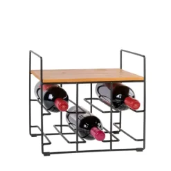 Acessórios De Vinho-CASA Lize Estante Para Vinho Preto