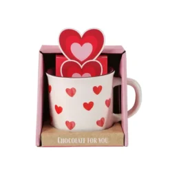 Canecas-CASA Lovely Conjunto-Oferta Branco, Vermelho