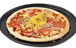 Formas De Cozer-CASA Margaritha Placa Para Cozer Pizza Cinzento Escuro
