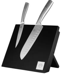 Acessórios De Cozinha-CASA Masterchef Bloco Para Faca Magn Tico Preto