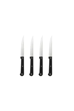 Facas Para Cortar-CASA Masterchef Conjunto De 4 Facas Para Bife Preto
