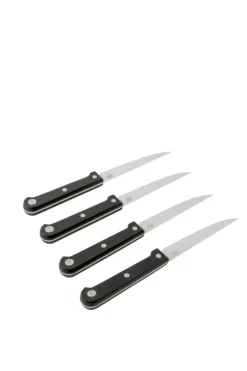 Facas Para Cortar-CASA Masterchef Conjunto De 4 Facas Para Bife Preto