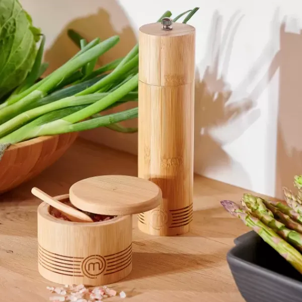 Instrumentos De Cozinha-CASA Masterchef Saleiro Com Colher Natural