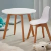 Móveis Para Criancas-CASA Mathias Mesa Para Crian A Branco, Natural