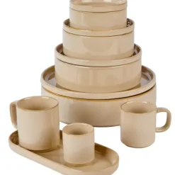Canecas-CASA Mineral Sand Caneca Com Orelha Bege