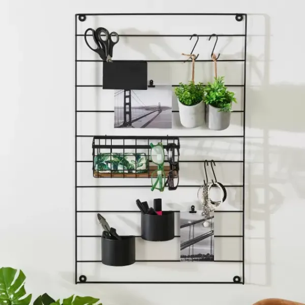 Estantes De Parede-CASA Modular Estante Preto