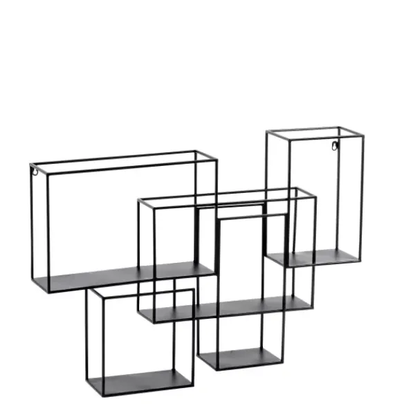 Estantes De Parede-CASA Multo Estante Para Pendurar Preto