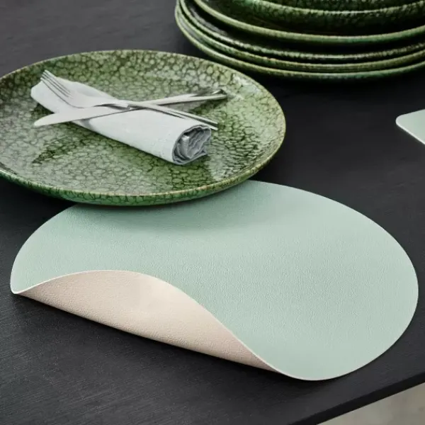Individuais-CASA Nappa Individual Branco, Menta Multicolor