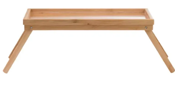 Bandejas-CASA New Bamboo Mesa De Cama Natural