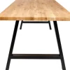 Mesas De Jantar-CASA New Oak Mesa De Jantar Com Pernas Em A De Metal