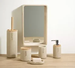 Acessórios Sanita-CASA New Resin Escova Sanita Em Suporte Natural