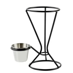 Aperitivo E Tapas-CASA Njam Xl Suporte Com Recipiente Preto, Prateado