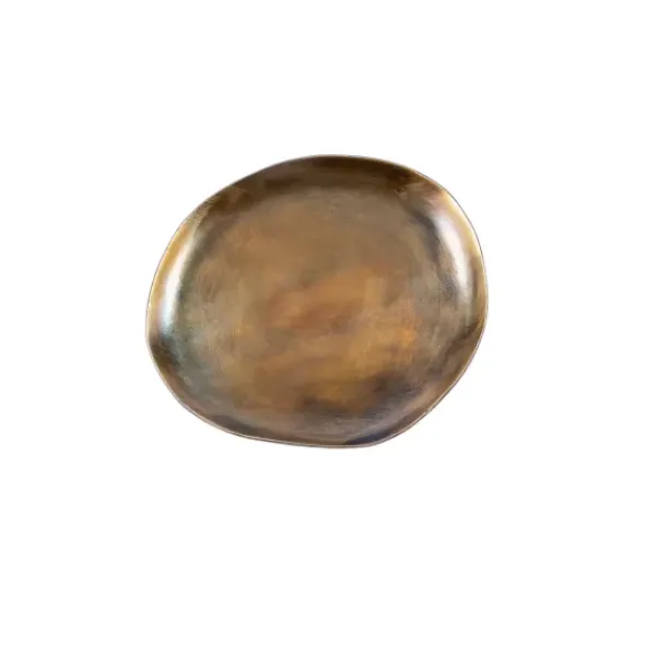 Pratos Decorativos-CASA Ovals Prato Apresenta O Dourado