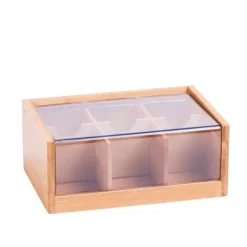 Acessórios Para Ch-CASA Panda Caixa Para Ch Com 6 Compartimentos Transparente, Natural
