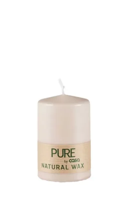 Velas-CASA Pure Vela Cil Ndrica Claro Castanho
