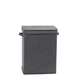 Cestos Para Roupa-CASA Rango Luxe Cesto Roupa Suja Cinzento Escuro