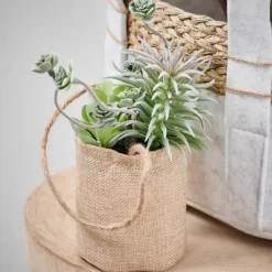 Plantas Artificiais-CASA Rope Planta Artificial Em Vaso Pendurar Natural