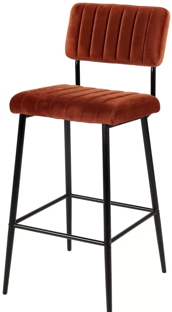Cadeiras De Bar-CASA Roxy Banco De Bar Assento P. 44Cm Castanho