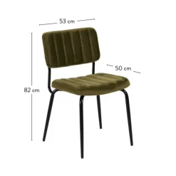 Cadeiras Sala Jantar-CASA Roxy Cadeira De Sala De Jantar Largura: 46Cm Verde