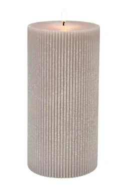 Velas-CASA Rustic Vela Rib Cinzento