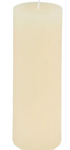 Velas-CASA Rustic Vela Rib Marfim Branco