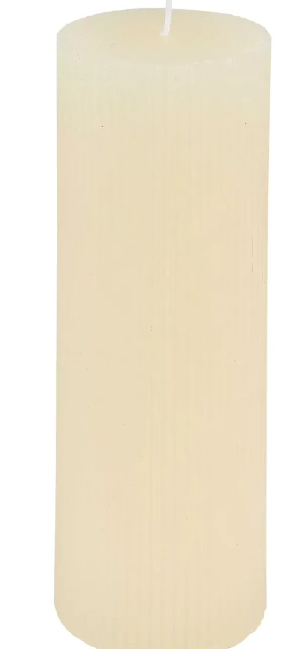 Velas-CASA Rustic Vela Rib Marfim Branco