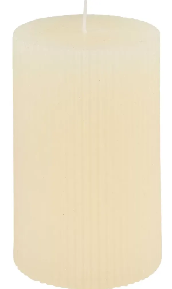 Velas-CASA Rustic Vela Rib Marfim Branco
