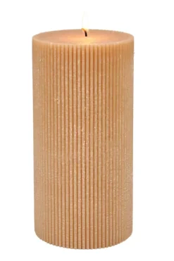 Velas-CASA Rustic Vela Rib Ocre Amarelo