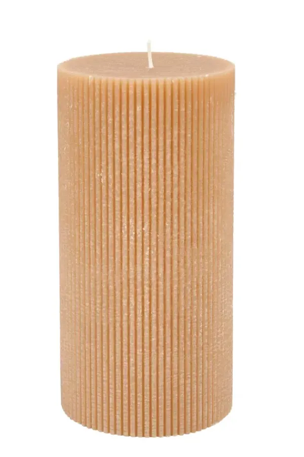 Velas-CASA Rustic Vela Rib Ocre Amarelo