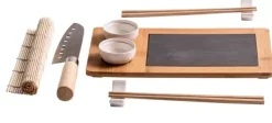 Instrumentos De Cozinha-CASA Samourai Conjunto Sushi 10 Pe As Natural