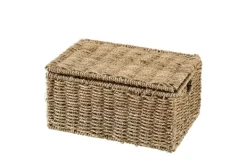 Cestos De Arrumação-CASA Seagrass Cesto De Arrumação M Com Tampa Natural