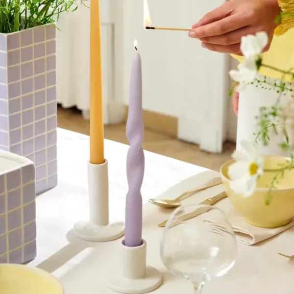 Velas-CASA Spiral Conjunto De 3 Velas Roxo
