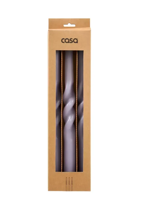 Velas-CASA Spiral Conjunto De 3 Velas Roxo