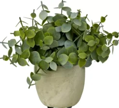 Plantas Artificiais-CASA Terra Planta Em Vaso Branco, Verde