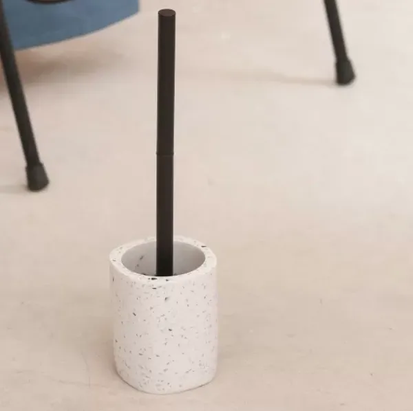 Acessórios Sanita-CASA Terrazzo Escova Sanita Em Suporte Branco