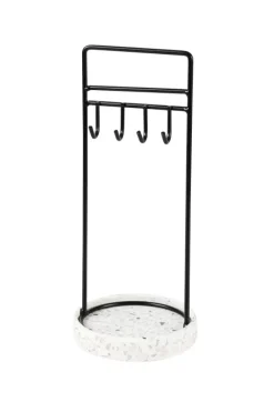 Guarda Joias-CASA Terrazzo Estante Para Joias Preto, Branco, Cinzento