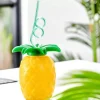 Acessórios Cocktail-CASA Tropical Caneca Com Palha Amarelo, Verde