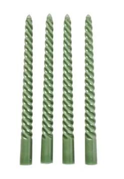 Velas-CASA Twist Velas Viradas Conjunto De 4 Verde