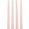 Velas-CASA Twist Velas Viradas Conjunto De 4 Rosa