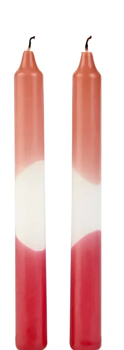 Velas-CASA Two Velas Conjunto De 2 Branco, Vermelho, Multicolor, Rosa Antiga