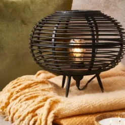 Candeeiros De Mesa-CASA Zanzi Candeeiro De Mesa E27 Preto