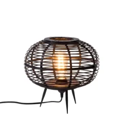 Candeeiros De Mesa-CASA Zanzi Candeeiro De Mesa E27 Preto