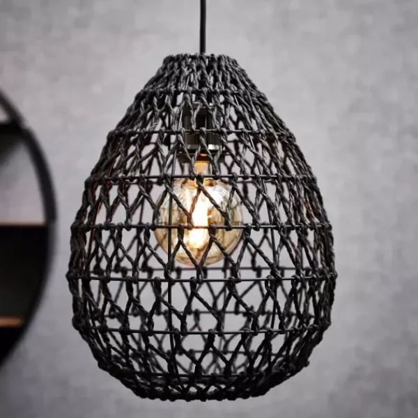 Candeeiros Pendentes-CASA Zirka Abajur Preto